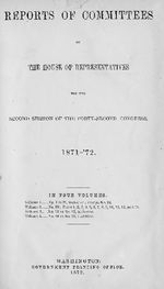 Testimony taken by the Joint Select Committee to Inquire into the Condition of Affairs in the Late Insurrectionary States : Report. Minority report. Journal of the Joint Select Committee