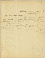 Letter: Montgomery, [Alabama] to Callie [Lumpkin King], 1852 Jan. 25