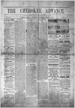 The Cherokee advance, Oct. 9, 1884