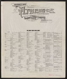 Insurance Maps of Athens, Clarke Co., Georgia, including Barnett Shoals, High Shoals, and White Hall, 1926 / published by the Sanborn Map Company of New York