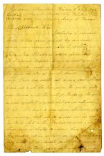 Letter from unidentified soldier of Company H, 63rd Georgia Regular Volunteers, Mercer's Brigade, Walker's Division, Hardee's Corps, Army of Tennessee, to his wife, near Kennesaw Mountain, (transcription available, see box 2, folder 18)