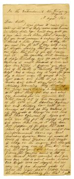 Letter from Philip McKay to his brother (Confederate), near Petersburg, Virginia, (transcription available, see box 2, folder 22)