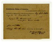Invoice, Quartermaster's Department, Marietta, Georgia, (Confederate)