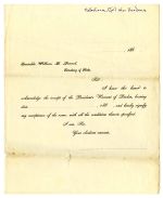 Pardon (blank) and accompanying letter