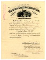 Pension certificate of Isabella DeGress