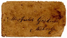 Envelopes to Mr. Fisher Gaskin