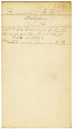 Personal name index: Buchanan-Clark, George B.
