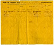 Bounty Pay Co. A, 22nd GA Artillery (Bartow Artillery), package 2-A, 5; item(s) 2889