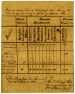 Ordnance Returns, Co. A. 1st GA Regiment, package 2-B, 19; item(s) 3023