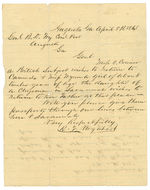 R.F. Urquhart letter to Gen. B.D. Fry. Augusta, Georgia