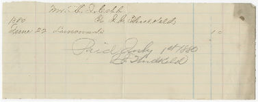 Reciepts and Bills, 1880