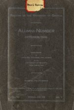 Catalogue of the trustees, officers, alumni and matriculates of the University of Georgia at Athens, Georgia, 1785-1906