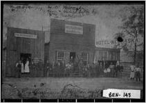 Built by Mr. . . . Hotel Nebraska run & owned later by Mr. Park[. . .] FIELD Business bld on Mid[. . .] . . .from 1895 . . .