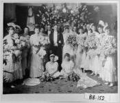[Photograph of a wedding party for Mamie Adams and Bo Bo Murray, Macon, Bibb County, Georgia, 1915 June 17]