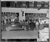 [Photograph of the grand opening of Larry's Easy-Pay Tire Store, Winder, Barrow County, Georgia, 1948]