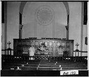 [Photograph of the interior of the Methodist Church, Waynesboro, Burke County, Georgia, ca. 1957-1959?]