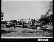 [Photograph of first locomotive from Saint Marys to Kingsland, Saint Marys, Camden County, Georgia, 1906 or 1907]