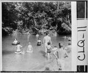 [Photograph of people swimming, Crosland, Colquitt County, Georgia, ca. 1964]