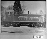 [Photograph of first diesel locomotive of Georgia Northern Railroad, Colquitt County, Georgia, ca. 1950]