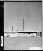 [Photograph of an exterior of a radio station, Moultrie, Colquitt County, Georgia, ca. 1953]