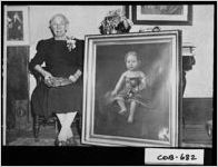 [Photograph of Mrs. C.M. Crosby and her baby picture, Marietta, Cobb County, Georgia]