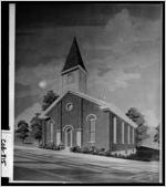 [Drawing of First Methodist Church, Marietta, Cobb County, Georgia, ca. 1900]