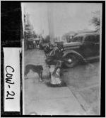 [Photograph of an African-American boy sitting on a fire hydrant, Newnan, Coweta County, Georgia, ca. 1940]