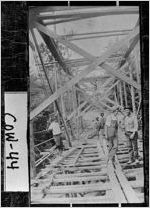 [Photograph of the construction of the Line Creek Bridge, Coweta County, Georgia, ca. 1900]