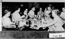 [Photograph of a group of art teachers working at a table, Newnan, Coweta County, Georgia, ca. 1952]