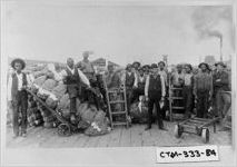 [Albumen print of a wharf scene, Savannah, Chatham County, Georgia, 188-]