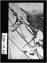 [Postcard of granite being taken from Stone Mountain, DeKalb County, Georgia, 192-]