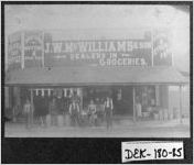 [Photograph of J.W. McWilliams & Son Grocery, East Atlanta, DeKalb County, Georgia, ca. 1889]