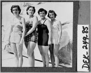 [Photograph of women in their bathing suits at the Lithonia Swimming Pool, Lithonia, DeKalb County, Georgia, ca. 1953]
