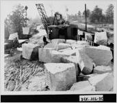 [Photograph of jetty rubble quarried, Lithonia, DeKalb County, Georgia, ca. 1949]