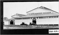 [Photograph of building at the fairgrounds, Albany, Dougherty County, Georgia, ca. 1925]