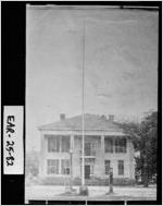 [Photograph of flagpole in front of Early County Courthouse, Blakely, Early County, Georgia, ca. 1900]