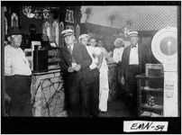 [Photograph of group of men inside a drugstore, Swainsboro, Emanuel County, Georgia, 193-]