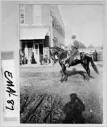 [Photograph of an unidentified man atop a horse, Swainsboro, Emanuel County, Georgia]