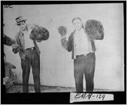 [Photograph of Earl Varner and Frank Bennett delivering pine seedlings, Emanuel County, Georgia, 1940]