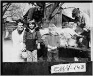 [Photograph of members of the Hook family at a hog killing, Emanuel County, Georgia, 194-]
