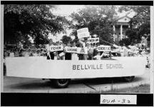 [Photograph of Bellville School float in May Day Parade, Claxton, Evans County, Georgia, ca. 1935]
