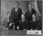 [Photograph of Charles and Robert Gibbons, and Montgomery brothers, Rome, Floyd County, Georgia, between 1900 and 1910]