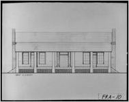 [Drawing of west elevation of Dean home, Franklin County, Georgia, 1973]