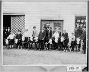 [Photograph of men and boys with animals at calf show, Lavonia, Franklin County, Georgia, between 1912 and 1914]