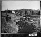 [Photograph of gully and eroded areas of field, Franklin County, Georgia, 1956 Mar. 8]