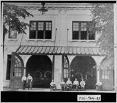 [Photograph of firemen in front of Fire Station No. 11, Atlanta, Fulton County, Georgia, 1910]