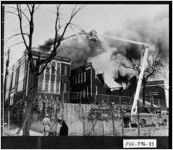 [Photograph of Walker Street School fire, Atlanta, Fulton County, Georgia, 1983 Jan.]