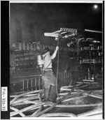 [Photograph of firefighters fighting fire at southwest corner of Forsyth and Alabama Streets, Atlanta, Fulton County, Georgia, 1958 Sept. 13]