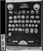 [Photograph of Atlanta Fire Department badges and monograms, Atlanta, Fulton County, Georgia, 1974]