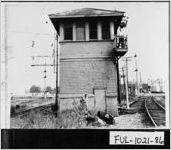 [Photograph of switch tower at Central of Georgia Railroad yard, East Point, Fulton County, Georgia]